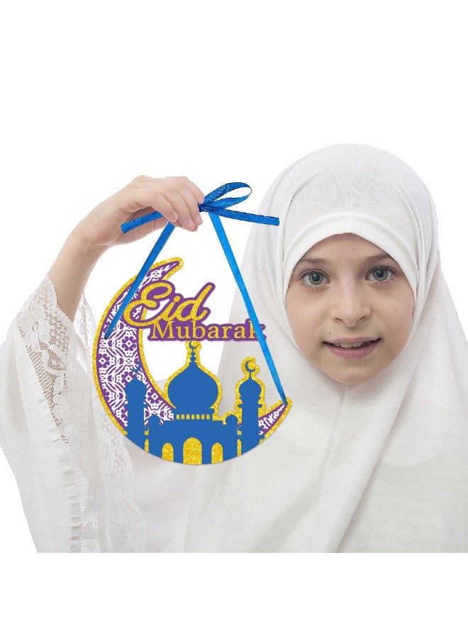 1 PCS Ramadan Door Decor Hanging Ornament, Ramadan Mubarak Decorations, Ramadan Kareem Decor Paper, Moon Star Lantern Sheep Decorations for Doors, Walls, Eid Al Adha Party Supplies - Image 3